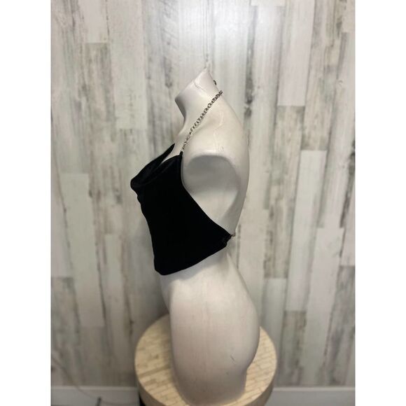 Black velvet tank top - Picture 4 of 5